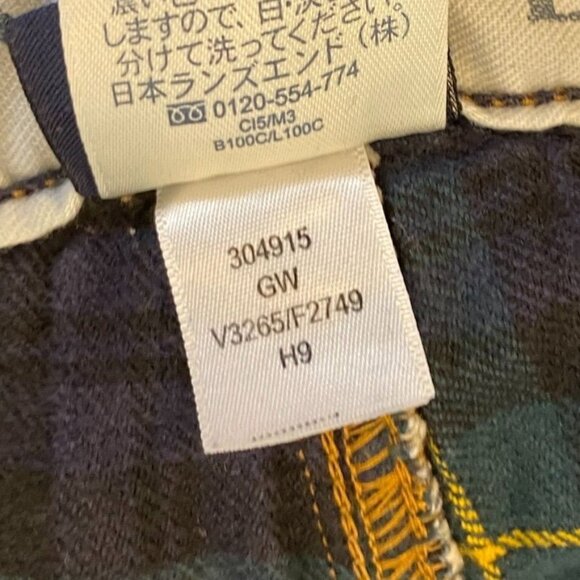 Lands' End Men's Fleece Lined Jeans 42x29 Relaxed Fit Plaid Lining - Picture 12 of 16